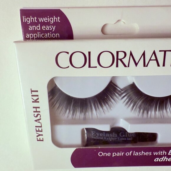 Colormates Eyelash Kit Diva 53002 False Lashes with Adhesive Glue Lightweight Na - Picture 6 of 13